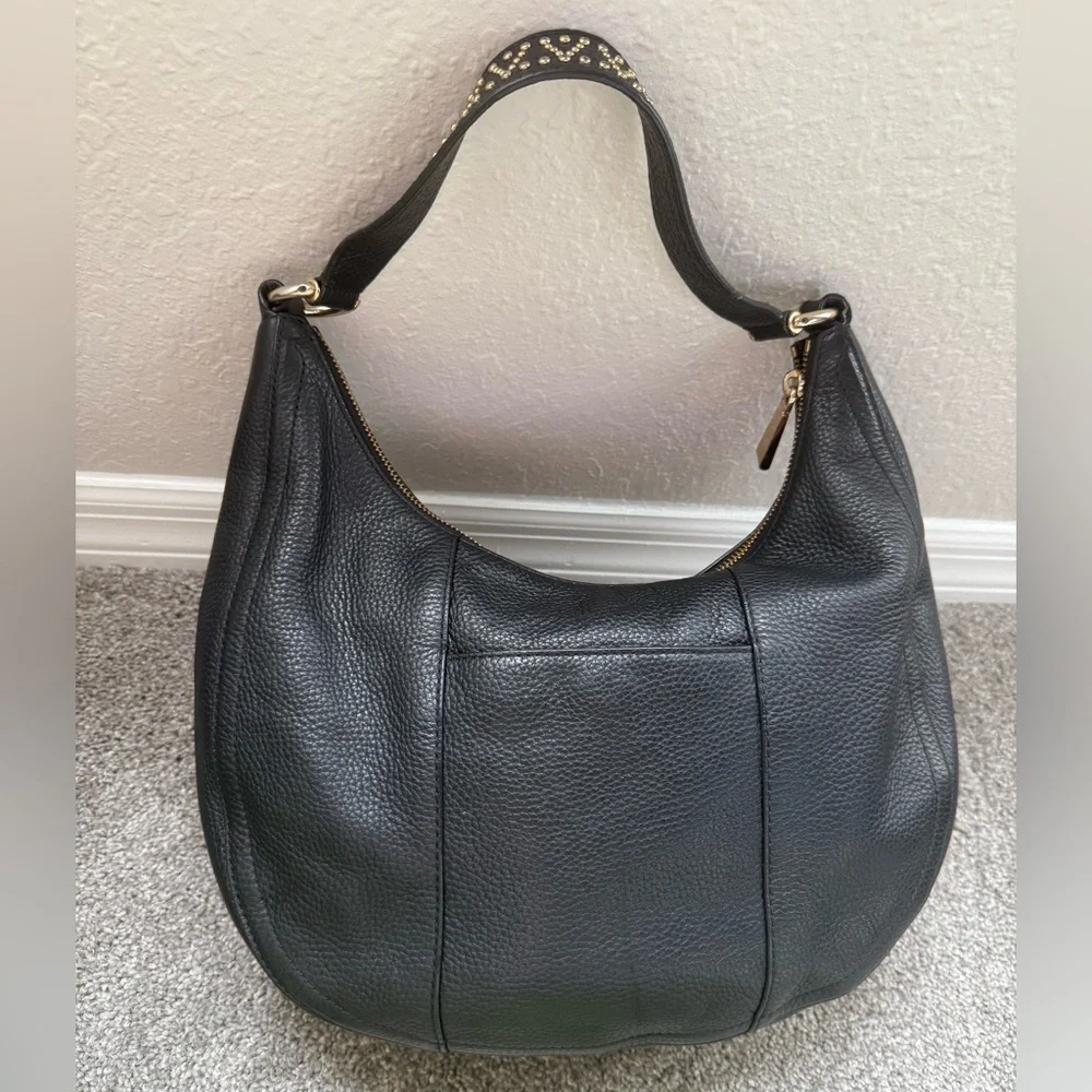 Michael Kors Leather Black Hobo Bag - Picture 3 of 9